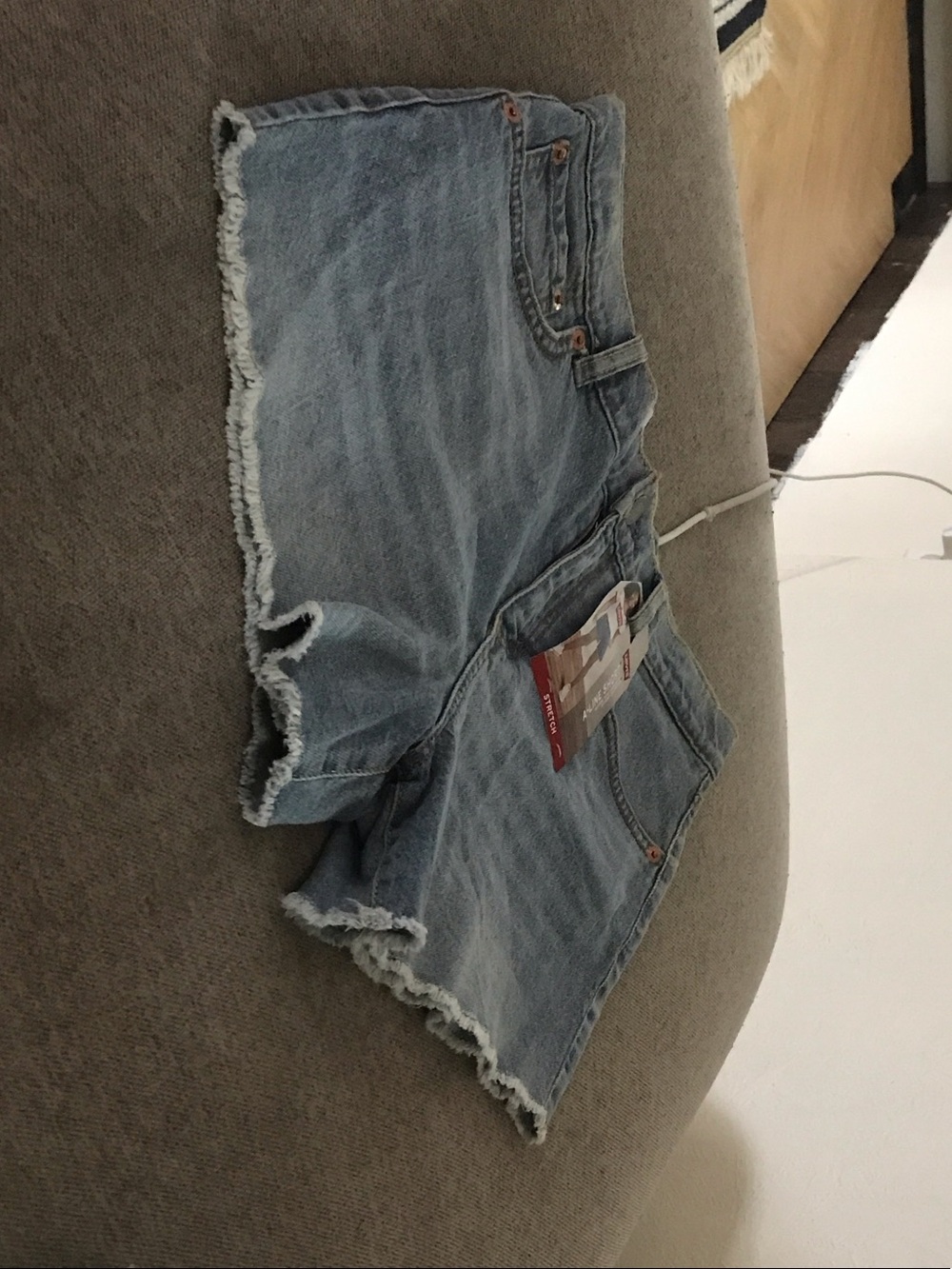 Light Wash Denim Cutoff Shorts